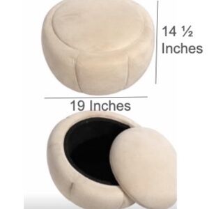 White / Cream Storage Ottoman